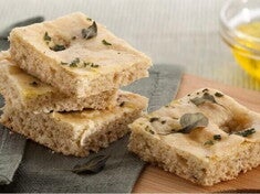 Focaccia de Aveia e Manjericão