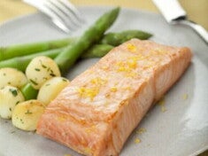 Peixe Grelhado com Aspargos