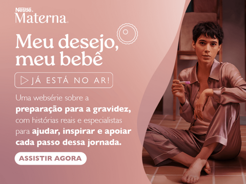 Banner promovendo a websérie Materna da Nestlé Baby & Me
