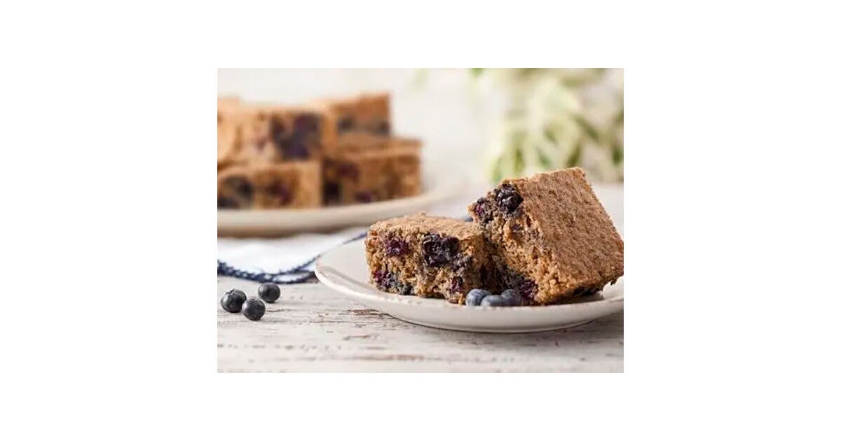 Bolo Integral de Banana e Blueberry, sem Açúcar e sem Lactose
